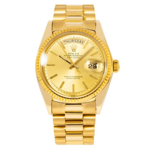 Rolex Day-Date 1803 36MM Champagne Dial With President Yellow Gold Bracelet - Picture 1 of 4